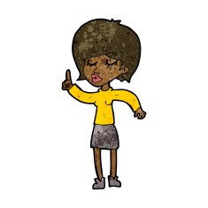 cartoon woman with idea N182