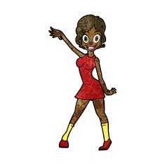 cartoon party girl N7