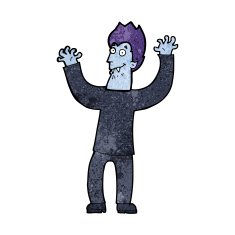 cartoon halloween vampire N12
