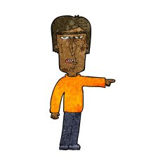 cartoon pointing man N79