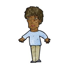 cartoon surprised man N108