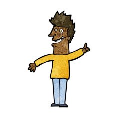 cartoon happy man N341
