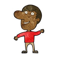 cartoon waving man N51