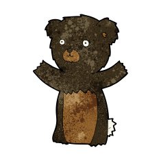 cute cartoon black bear N51