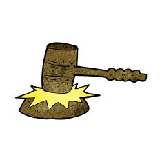 cartoon gavel banging N6