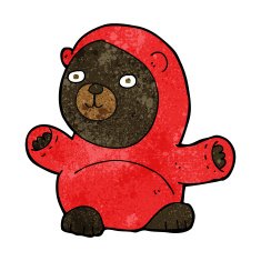 cute cartoon black bear N53