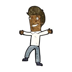 cartoon happy man N345