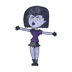 Cartoon Vampire Girl N169