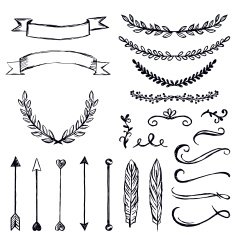 Set of hand drawn elements N3