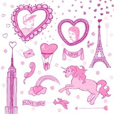Valentine Doodle Set