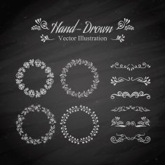 Circle floral borders
