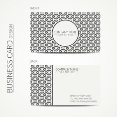 Business card template for design Pattern with rhombus Calling card
