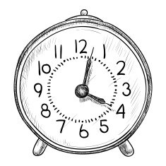 Vector sketch of clock