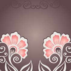 Vector Colored Floral Background Hand Drawn Texture N50