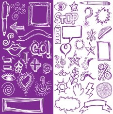 Doodles Star Hearts Light Bulb