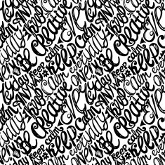 Keep calm creativity motivation-seamless hand drawn pattern doo