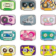 cartoon tape icon