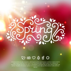 "Spring" lettering