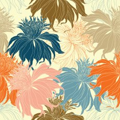 Hand drawn seamless floral pattern N3