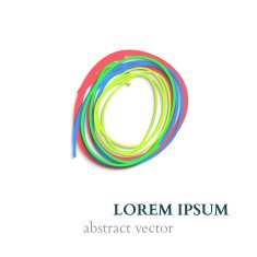 Abstract Handraw Lines Circles Vector