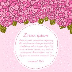 Flower background Floral vector card