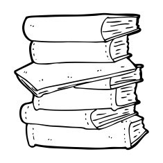 Cartoon Pile Of Books N7