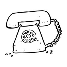 cartoon retro telephone N6
