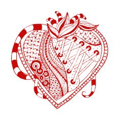 hand drawn abstract heart