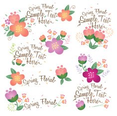 modern vintage floral set