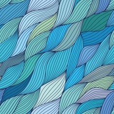 Seamless wave hand-drawn pattern N3
