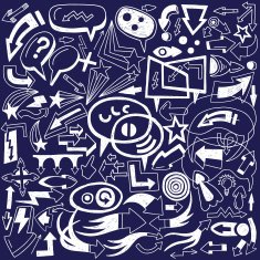 speech bubbles and arrows - doodles set N2