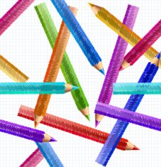 Illustration Pencil Seamless Pattern Vector