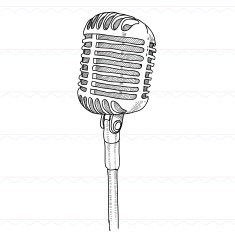 Sketch microphone sound musict