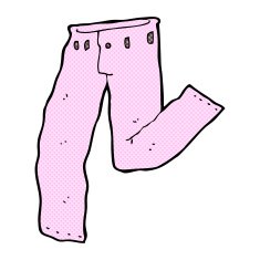 comic cartoon pair of pink pants N2