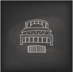 Vector bed icon doodle N2