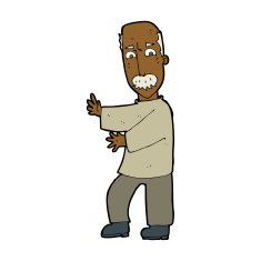 cartoon angry old man N111