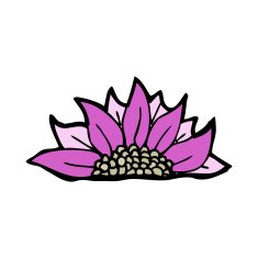 cartoon flower N329