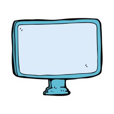 Cartoon Computer Screen N23