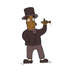 cartoon smoking gentleman N7