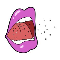 cartoon sneezing mouth N5