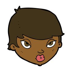 cartoon unimpressed woman N7