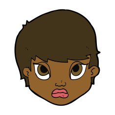 cartoon sulking woman N7