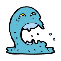 cartoon gross ghost N36