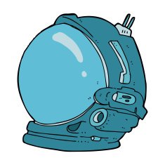 cartoon astronaut helmet N27