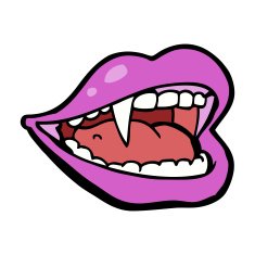 cartoon vampire mouth N20