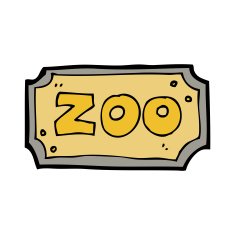 Cartoon Zoo Sign N12