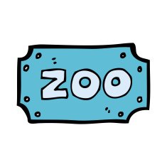 Cartoon Zoo Sign N13