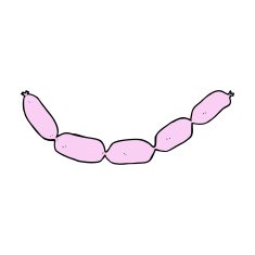 cartoon string of sausages N7