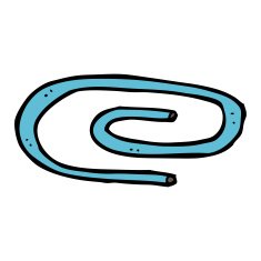 cartoon paperclip N17