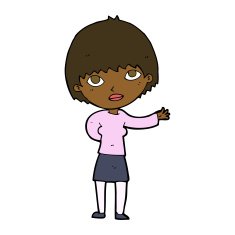 cartoon woman explaining N35